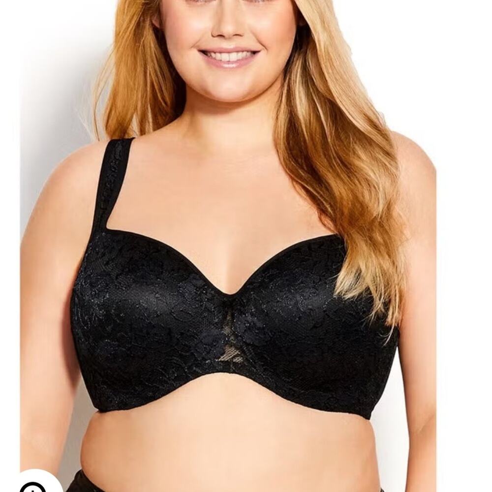 NWT avenue body black lace balconette bra 42D